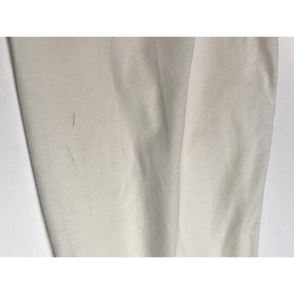 POLO Ralph Lauren Womens LARGE Ivory Oversize Button-Up Cotton/Silk Tuxedo SHIRT - Picture 2 of 9